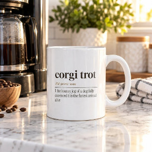 Corgi Trab Renntiere Lebendig Lustige Kaffeetasse