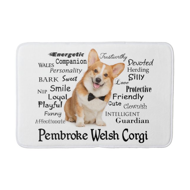 Corgi Traits Badematte (Vorderseite)