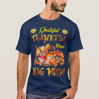 Corgi Truck Pumpkin dankbar dankbar, gesegnet Hund T-Shirt