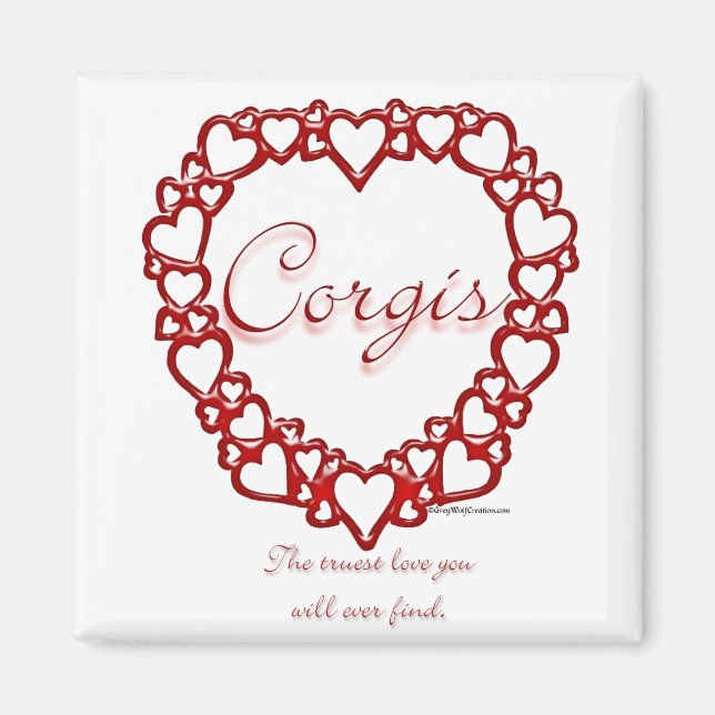 Corgi True Love Magnet (Vorne)