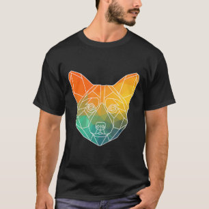 Corgi-Umriss-Polygone-Wasserfarbe-Silhouette T-Shirt