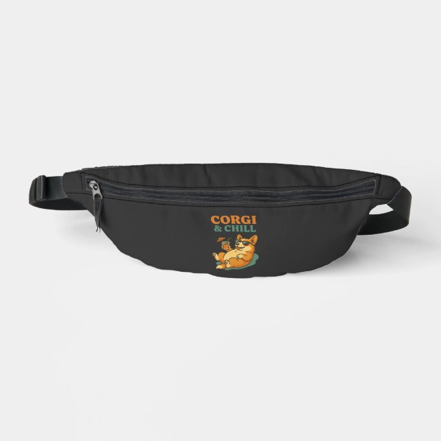 Corgi und Chillen Bauchtasche (Vorderseite)