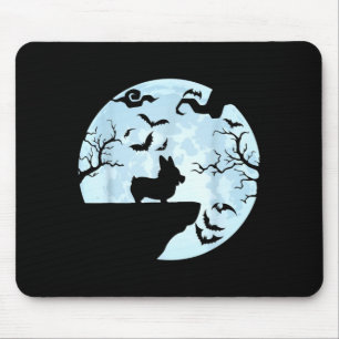 Corgi und Mond Halloween Mousepad
