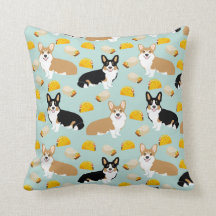 Corgi und Tacos Throw-Kopfkissen - niedliches Corg