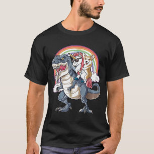 Corgi und Unicorn fahren wie Boss T-Shirt