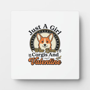 Corgi Valentins-Design für Hunde-Liebhaber_1 Fotoplatte
