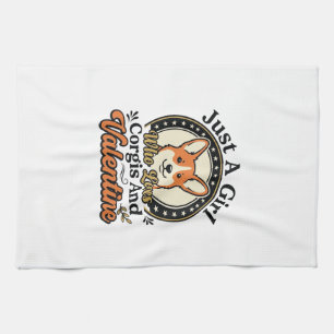 Corgi Valentins-Design für Hunde-Liebhaber_1 Geschirrtuch