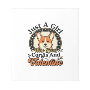 Corgi Valentins-Design für Hunde-Liebhaber_1 Notizblock