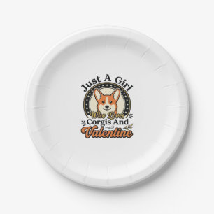 Corgi Valentins-Design für Hunde-Liebhaber_1 Pappteller