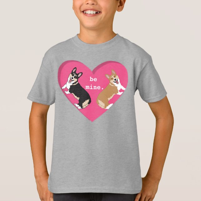 Corgi Valentinstag T-Shirt (Vorderseite)