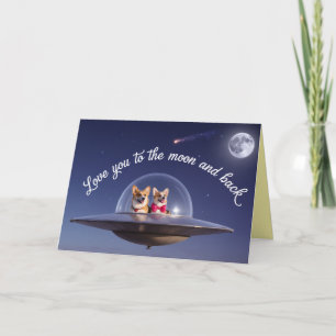 Corgi Valentinstagskarte Feiertagskarte