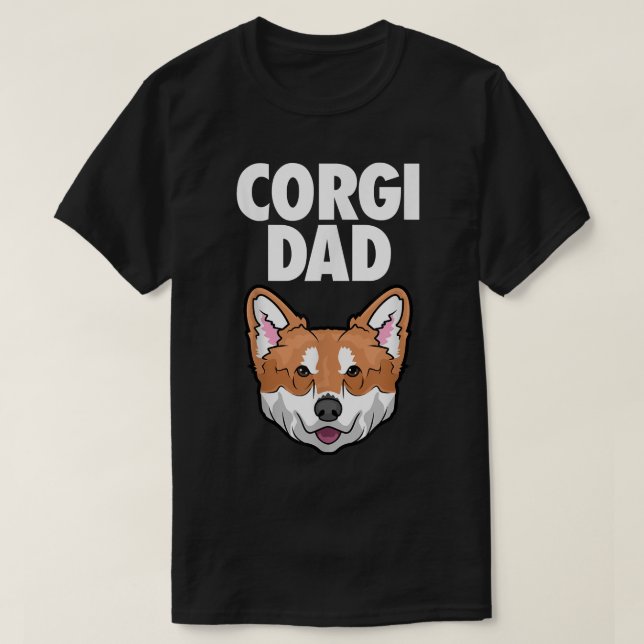 Corgi Vater Dog Face T-Shirt (Design vorne)