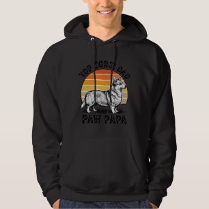 Corgi-Vater-Shirt Vintage-Sonnenuntergang-Hund-Pap Hoodie
