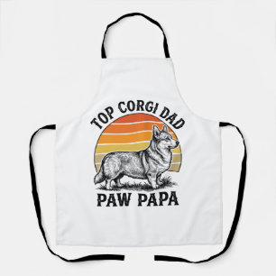 Corgi-Vater-Shirt Vintage-Sonnenuntergang-Hund-Pap Schürze