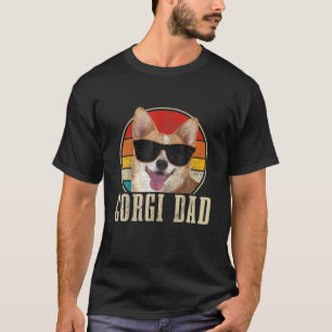 Corgi-Vater Vintage-Sonnenbrille Lustiger Corgi-Hu T-Shirt