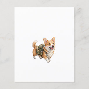 Corgi-Wanderabenteuer-Wasserfarben-Flyer Flyer