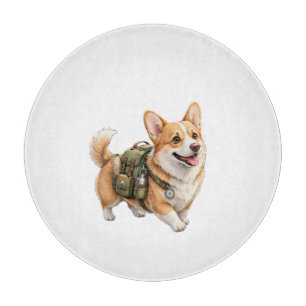 Corgi-Wanderabenteuer-Wasserfarben-Schneidbrett Schneidebrett