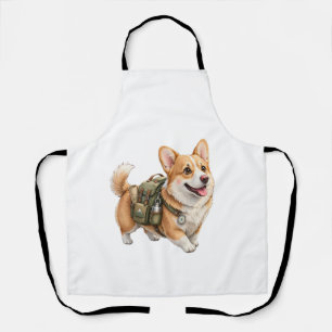 Corgi-Wanderabenteuer-Wasserfarben-Schürze Schürze