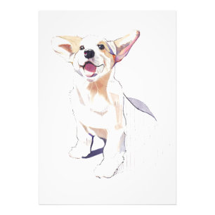 Corgi-Wandkunstposter – Pembroke Welsh Corgi Kunst Fotodruck