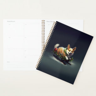 Corgi Weihnachten Schnee Winter Planer
