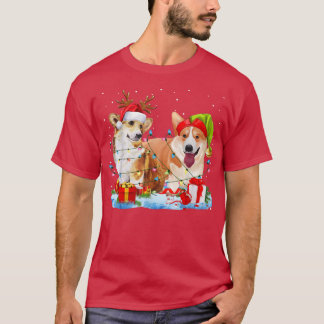 Corgi Weihnachts-Reindeer Dog Lover Weihnachtsfeie T-Shirt
