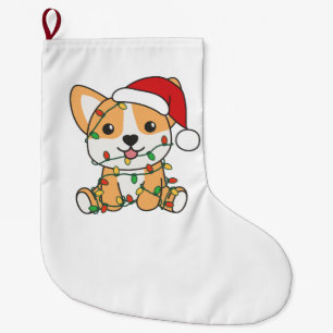 Corgi Weihnachts-Wintertiere Hund Großer Weihnachtsstrumpf