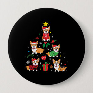 Corgi Weihnachtsbaum Button