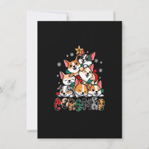 Corgi Weihnachtsbaum Merry Corgmas Weihnachtsfeier Einladung