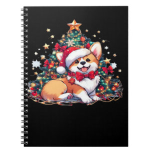 Corgi-Weihnachtsbaum Oversized T-Shirt Notizblock