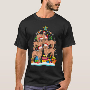 Corgi-Weihnachtsbaum-Schmuck Santa-Hut Hund Weihna T-Shirt