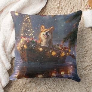 Corgi Weihnachtsfeiertage Kissen