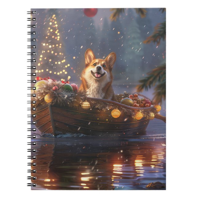 Corgi Weihnachtsfeiertage Notizblock (Vorderseite)