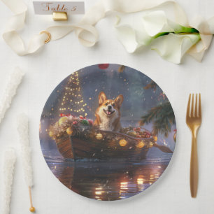 Corgi Weihnachtsfeiertage Pappteller
