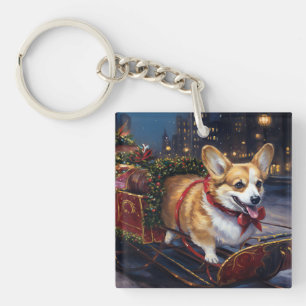 Corgi Weihnachtsfestive Saison Schlüsselanhänger