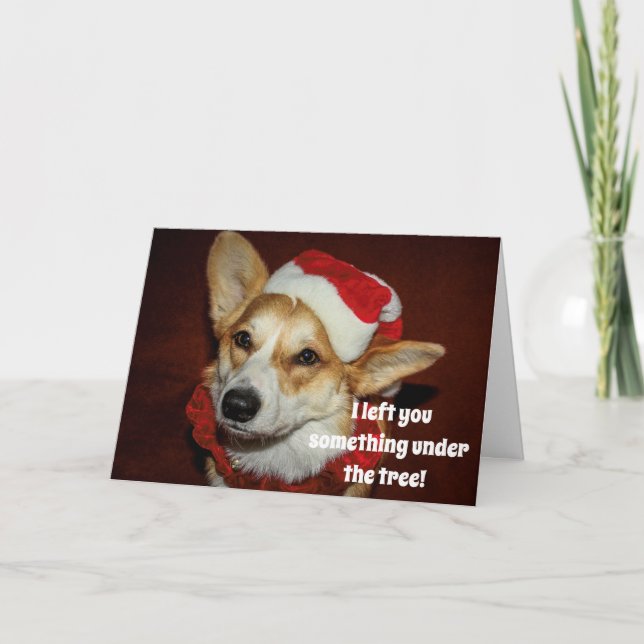 Corgi-Weihnachtskarte Karte (Vorderseite)