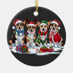 Corgi Weihnachtsleuchten - Adventure Design Keramik Ornament