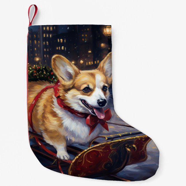Corgi Weihnachtssaison Kleiner Weihnachtsstrumpf (Vorderseite)