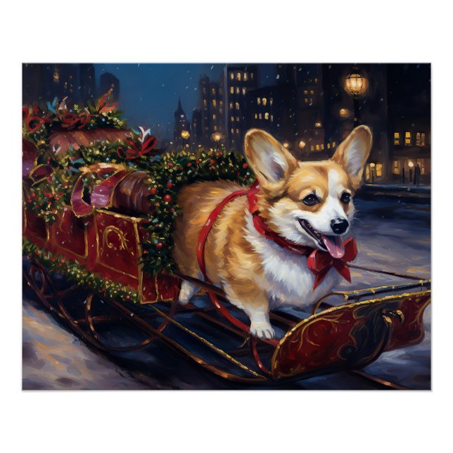 Corgi Weihnachtssaison Poster (Vorderseite)