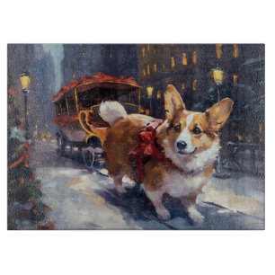 Corgi Weihnachtssaison Schneidebrett