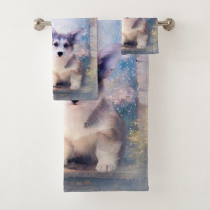 Corgi-Welpe Badhandtuch Set