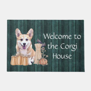 Corgi-Welpe im Herbst Fußmatte