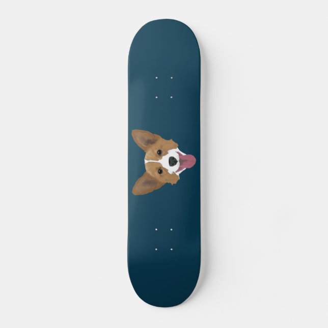 Corgi-Welpe Skateboard (Vorderseite)