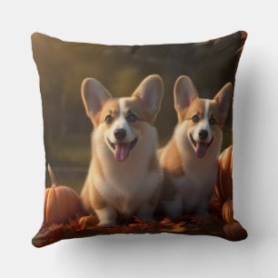 Corgi Welppy Autumn Delight Pumpkin Kissen