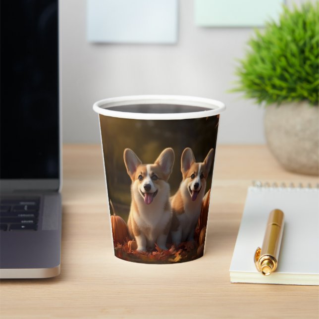 Corgi Welppy Autumn Delight Pumpkin Pappbecher (InSitu)