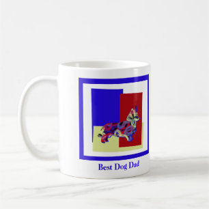 Corgi Welsh Niedlich Hund Silhouette TRBY Vatertag Kaffeetasse