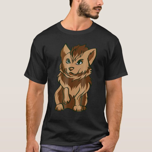 Corgi-Werwolf Süßer Wolf Halloween T-Shirt (Vorderseite)