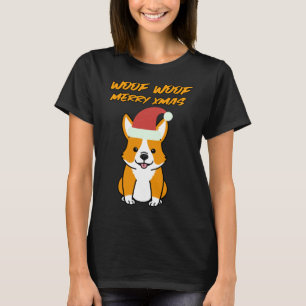 Corgi Woof Woof Merry Xmas 74 T-Shirt