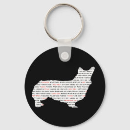 Corgi Word Art Schlüsselanhänger