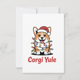 Corgi Yule Lustiges Weihnachten Kawaii Corgi Hunde Dankeskarte
