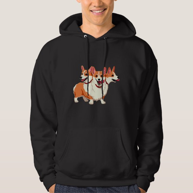 Corgi Zerberus Hoodie (Vorderseite)